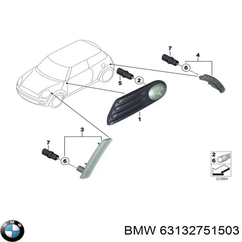 63132751503 BMW piloto intermitente izquierdo