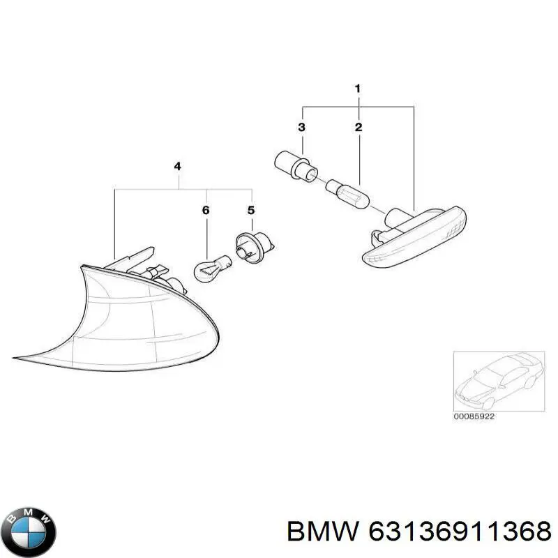 63133403616 BMW luz intermitente guardabarros izquierdo