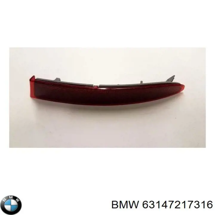  Reflector, parachoques trasero, derecho para BMW X3 F25