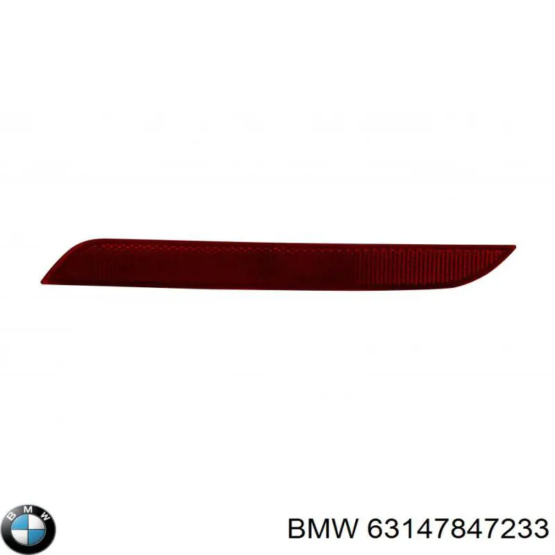 63147847233 BMW reflector, parachoques trasero, izquierdo