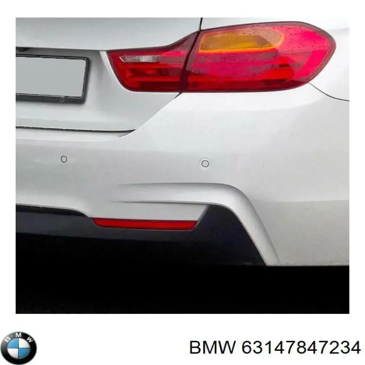 7847234 BMW reflector, parachoques trasero, derecho