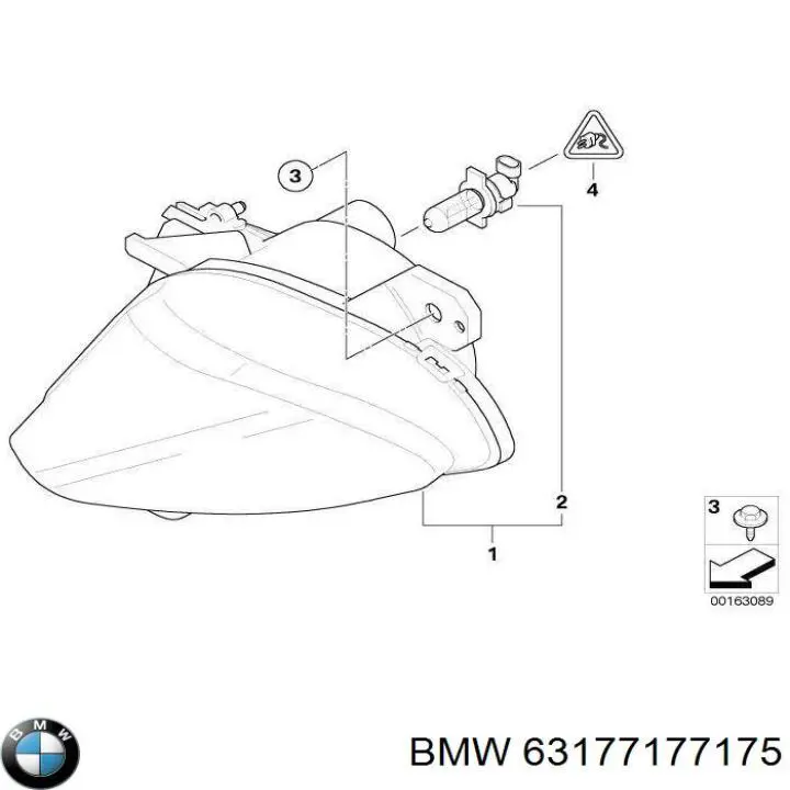 63177177175 BMW faro antiniebla izquierdo