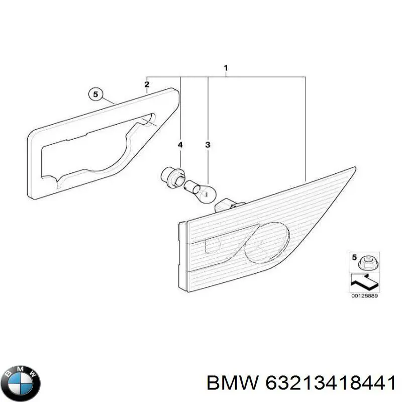  Piloto posterior interior izquierdo para BMW X3 E83