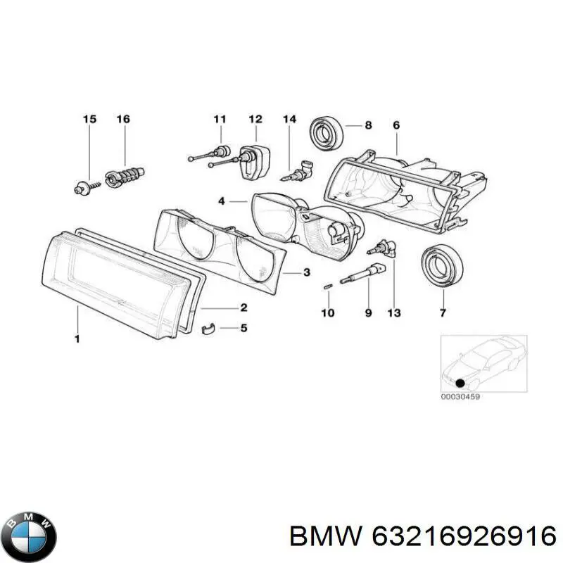 63216926916 BMW bombilla halógena