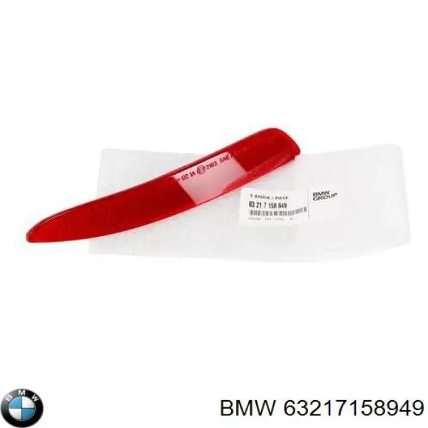 63217158949 BMW reflector, parachoques trasero, izquierdo