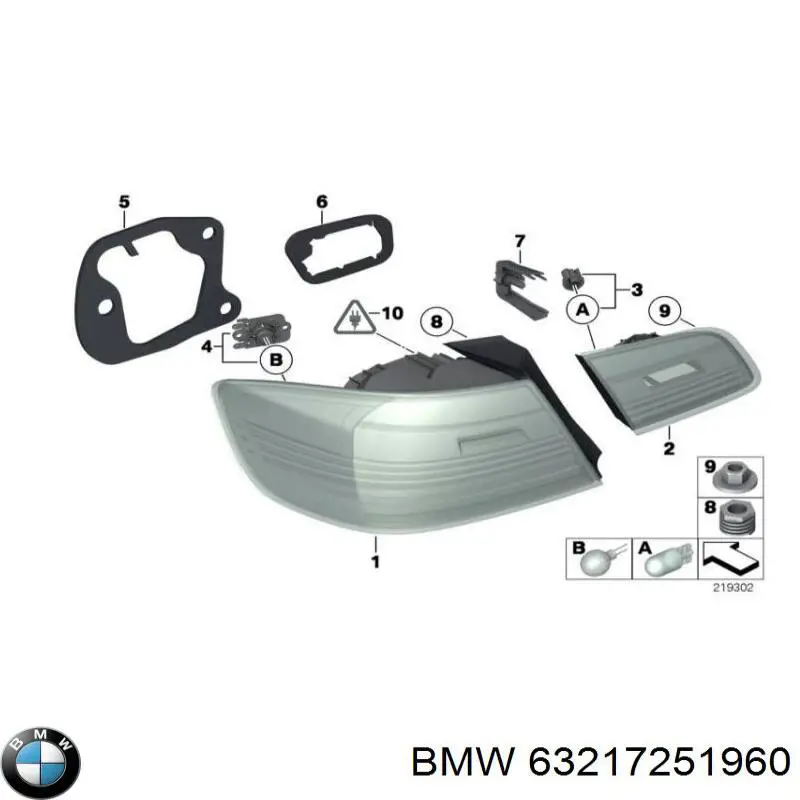 63217251960 BMW piloto posterior exterior derecho