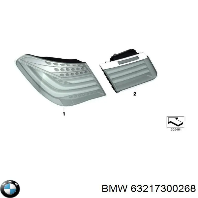 63217300268 BMW piloto posterior exterior derecho