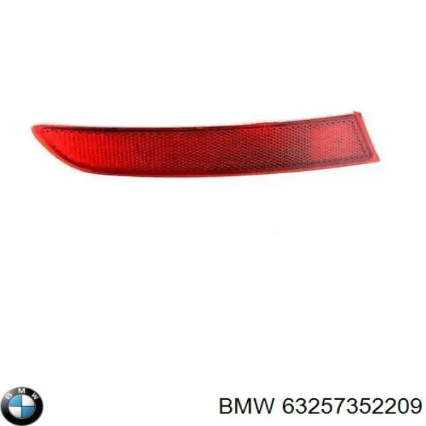 63257352209 BMW reflector, parachoques trasero, izquierdo