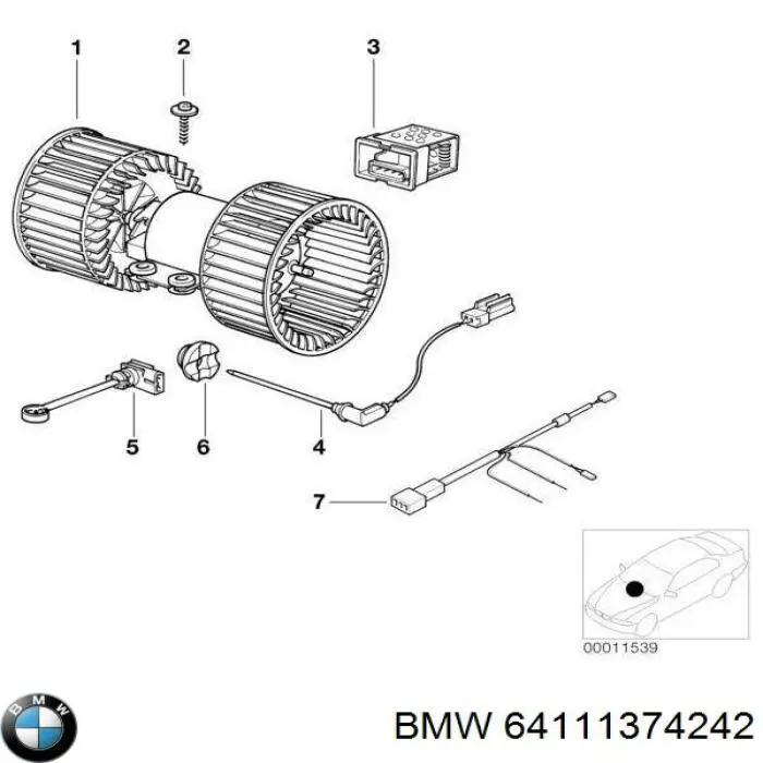  Sensor de temperatura del interior para BMW 3 E36