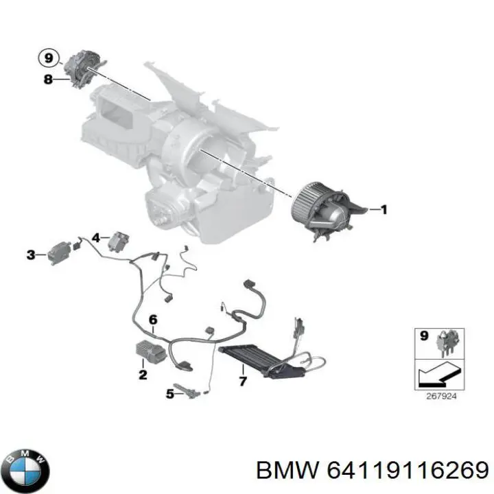  Sensor de temperatura del evaporador para MINI Clubman R55