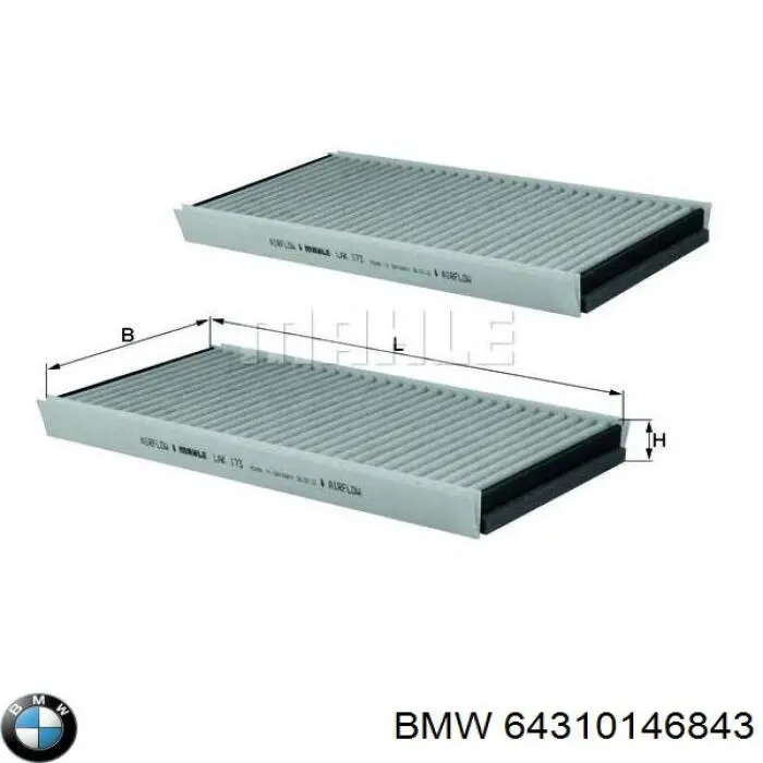 64310146843 BMW filtro de habitáculo