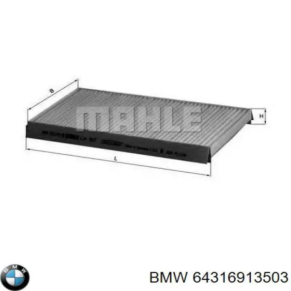 64316913503 BMW filtro de habitáculo