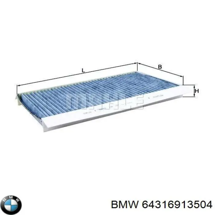 64316913504 BMW filtro de habitáculo