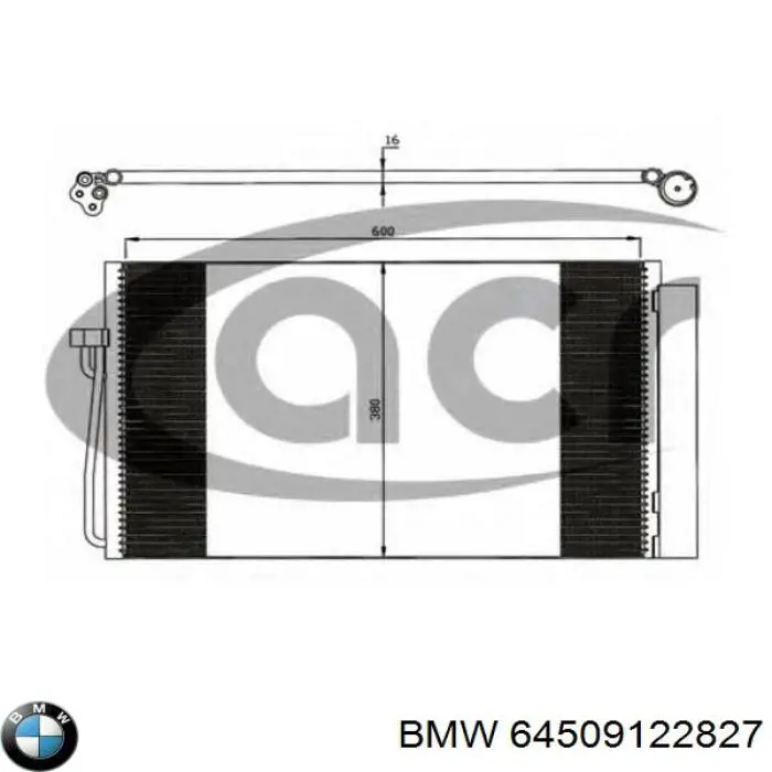 64509122827 BMW condensador aire acondicionado