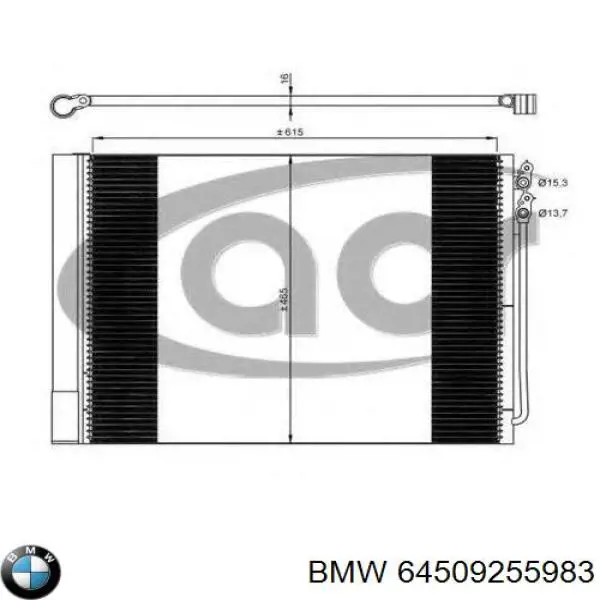 64509255983 BMW condensador aire acondicionado