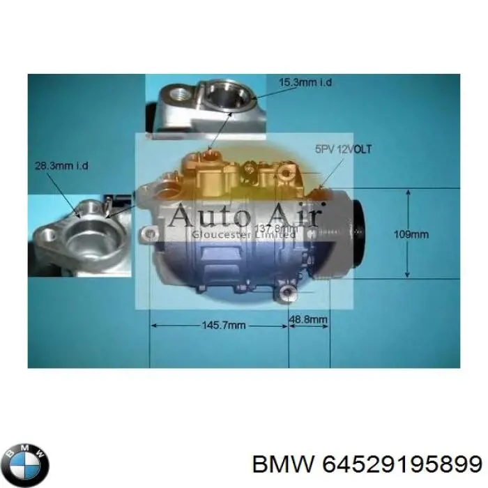 64526917866 BMW compresor de aire acondicionado