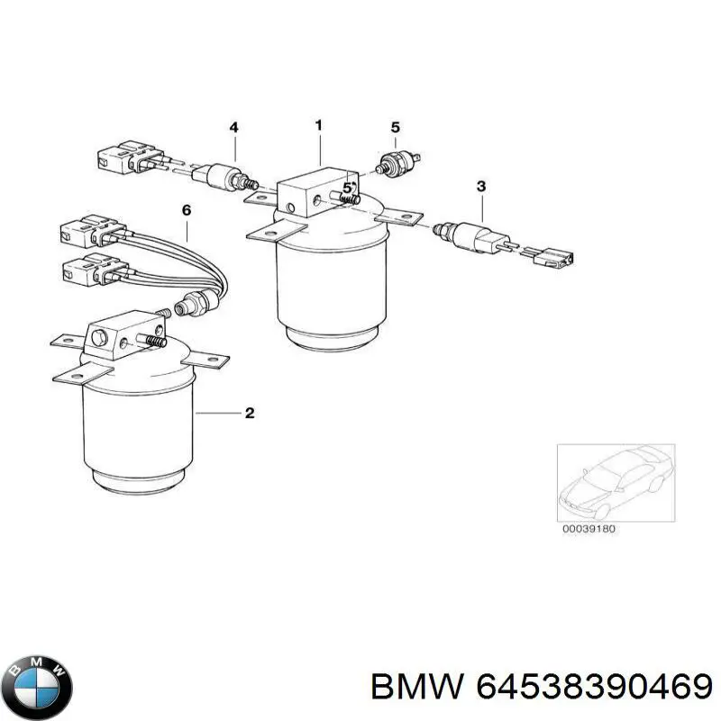 64538390469 BMW receptor-secador del aire acondicionado