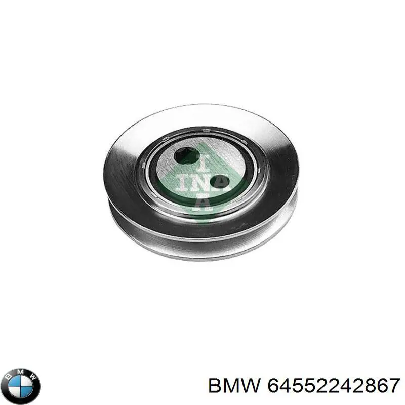 64552242079 BMW rodillo, correa trapecial poli v