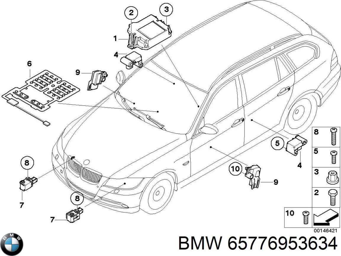 65776953634 BMW sensor airbag lateral