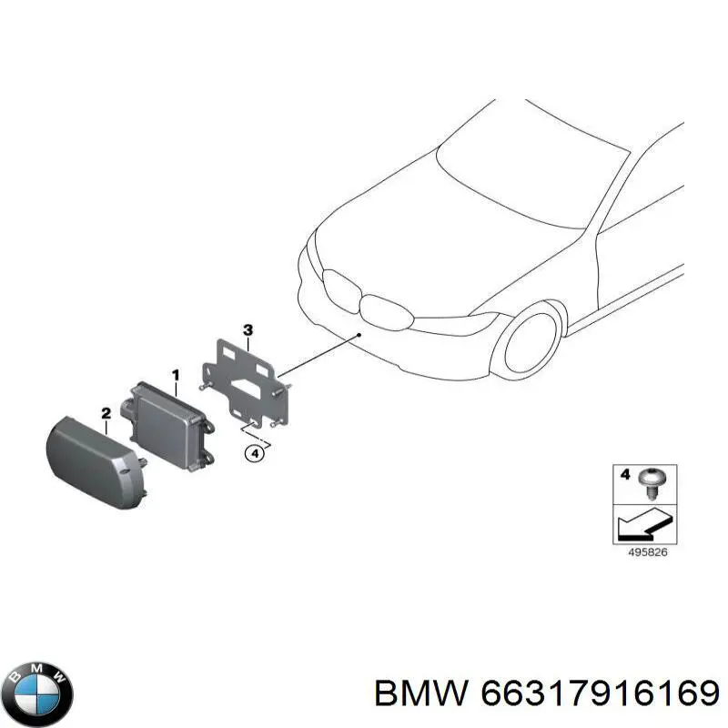 66317916169 BMW sensor de distancia por radar