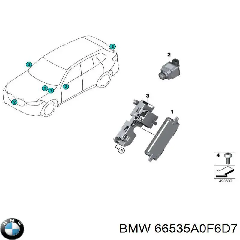  Cámara marcha atrás, auxiliar aparcamiento para BMW X5 G05, F95