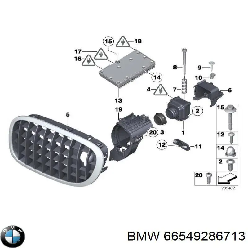 66549286713 BMW módulo de control de la cámara