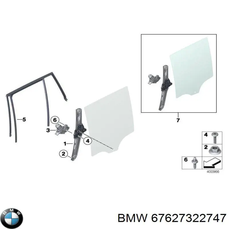  Motor eléctrico, elevalunas, puerta delantera izquierda para BMW X3 F25