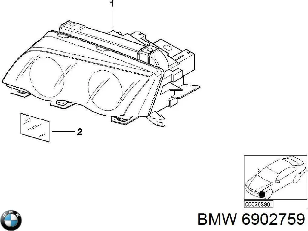 6902759 BMW faro izquierdo