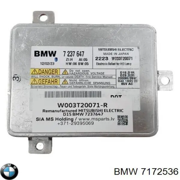 7172536 BMW faro derecho