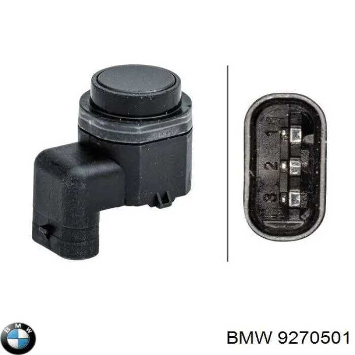 9270501 BMW sensor alarma de estacionamiento (packtronic Frontal Lateral)