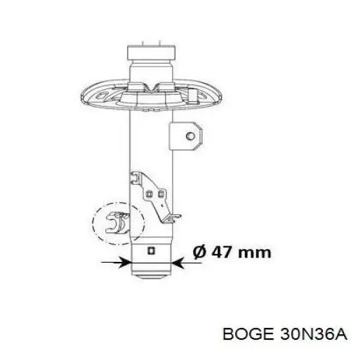 30-N36-A Boge amortiguador delantero derecho