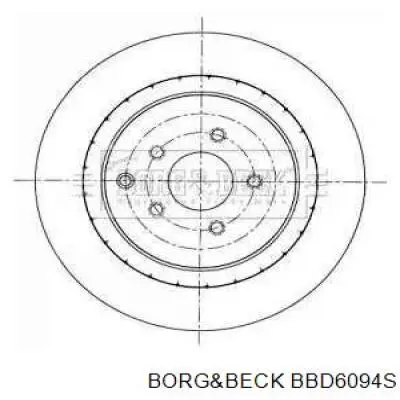 BBD6094S Borg&beck disco de freno trasero