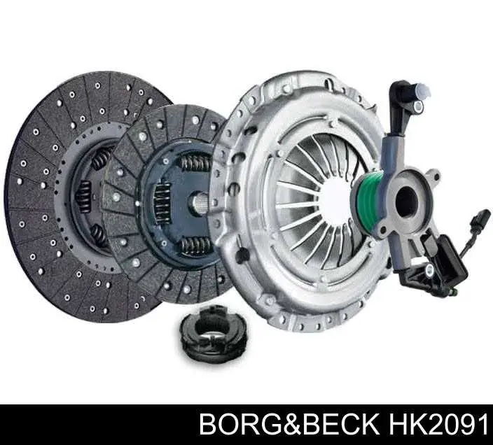 HK2091 Borg&beck kit de embrague (3 partes)