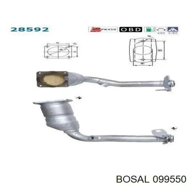 099-550 Bosal catalizador