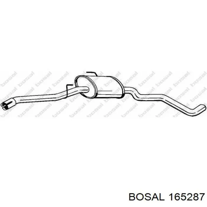 165-287 Bosal silenciador posterior