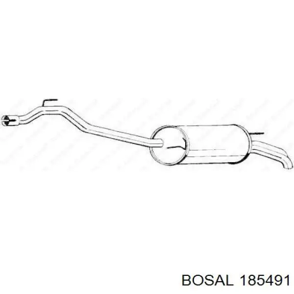 185-491 Bosal silenciador posterior