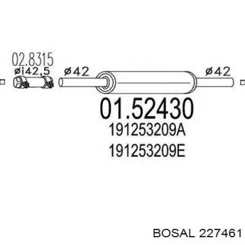  Silenciador del medio para Seat Cordoba 6K2, C2