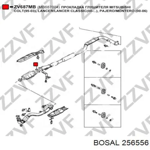  Junta De Tubo De Escape Silenciador para Hyundai Azera HG