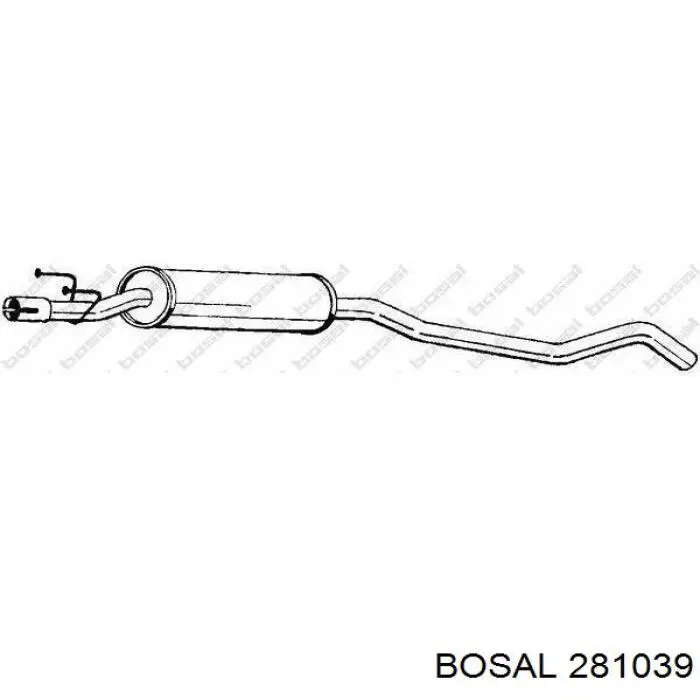  Silenciador del medio para Opel Corsa 73, 78, 79