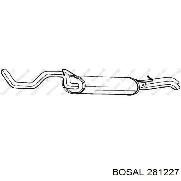 281227 Bosal silenciador posterior