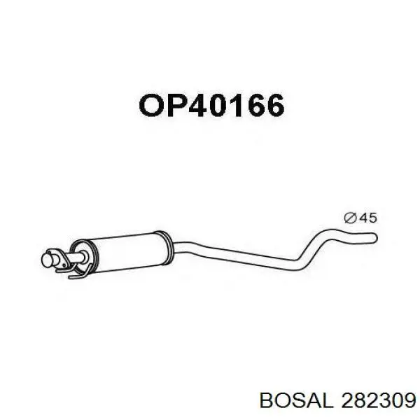  Silenciador del medio para Opel Astra 53, 54, 58, 59