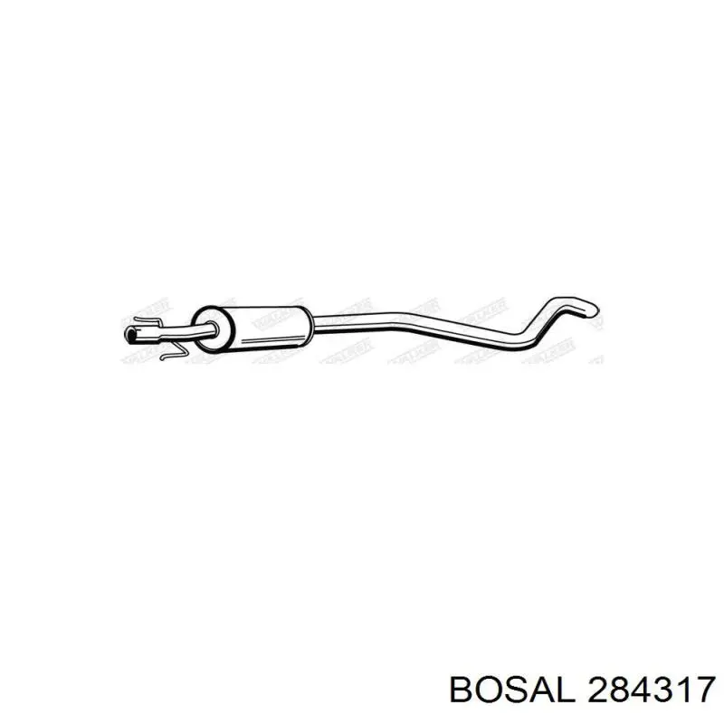 284317 Bosal silenciador del medio