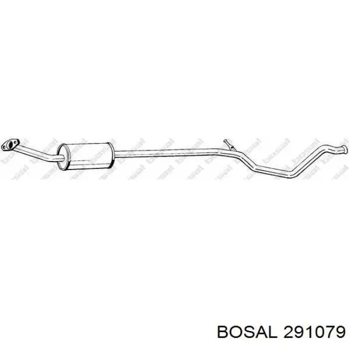  Silenciador del medio para Peugeot 308 4E, 4H