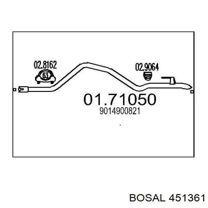  Silenciador posterior para Mercedes Sprinter 901, 902