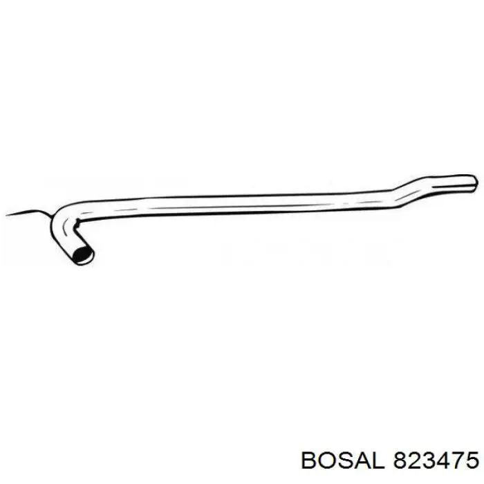  Tubo de escape, del catalizador al silenciador para Volkswagen Transporter 70XB, 70XC, 7DB, 7DW