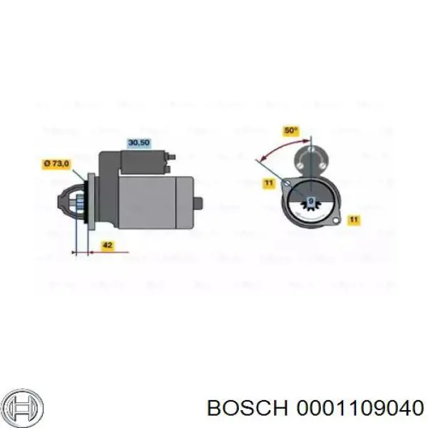 0001109040 Bosch motor de arranque