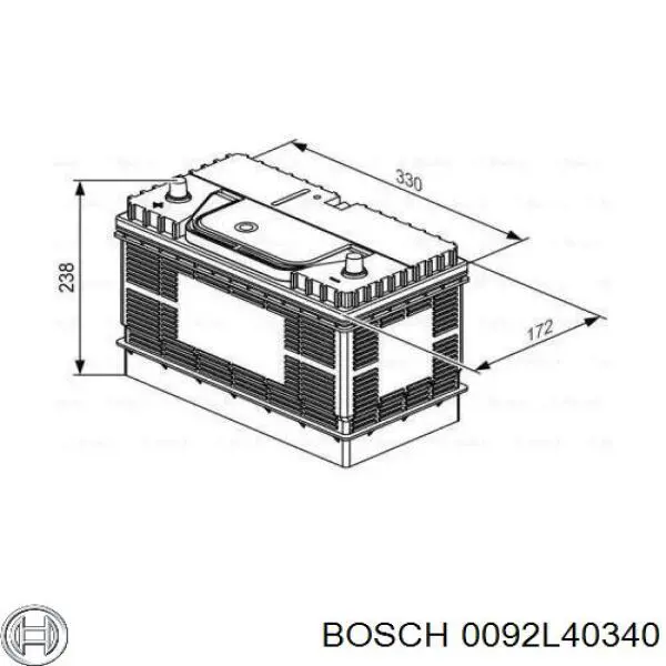 0092L40340 Bosch batería de arranque