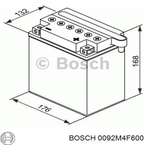 0092M4F600 Bosch batería de arranque