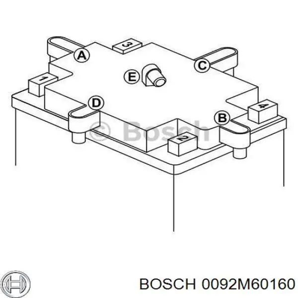 0092M60160 Bosch batería de arranque