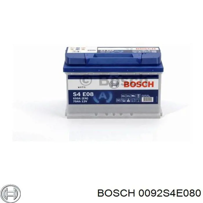 0092S4E080 Bosch batería de arranque